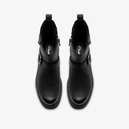 Clarks Women Orinoco 3 Bay Black Leather