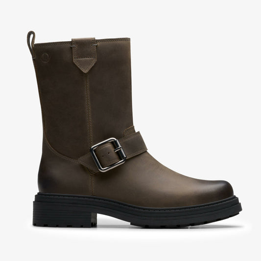 Clarks Women Orinoco 3 Bay Dark Grey Leather