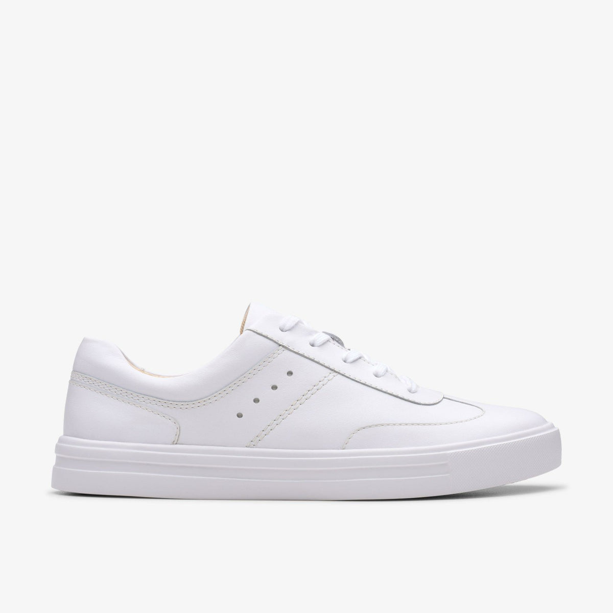 Clarks Women Makea Court White Leather