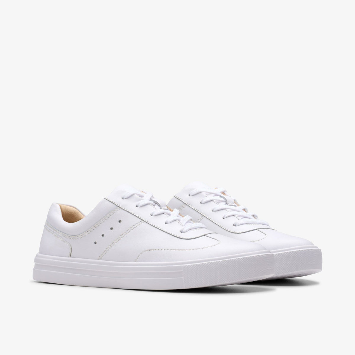 Clarks Women Makea Court White Leather