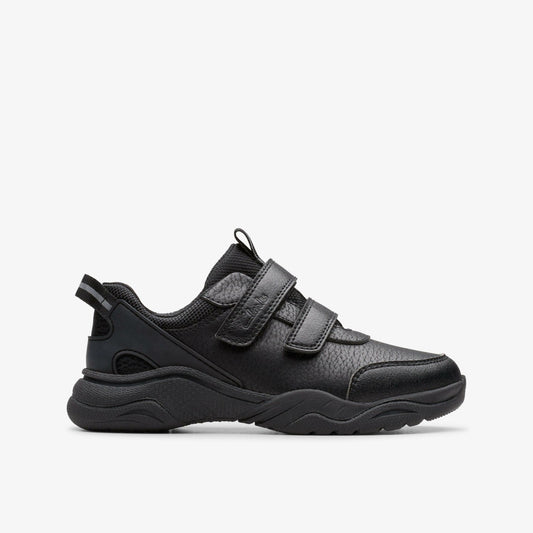Clarks Kids Feather Shine Kid Black
