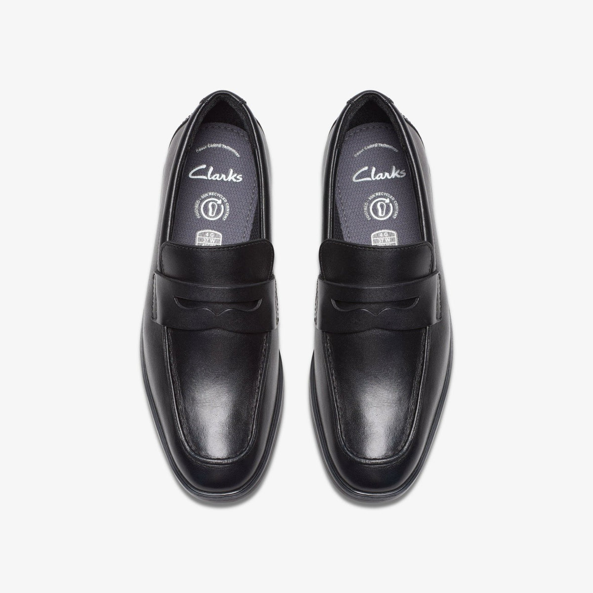 Clarks Kids Jonwin Craft Youth Black Leather