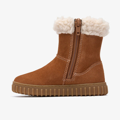 Clarks Kids Cove Warm Toddler Tan