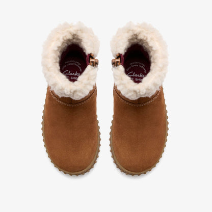 Clarks Kids Cove Warm Toddler Tan