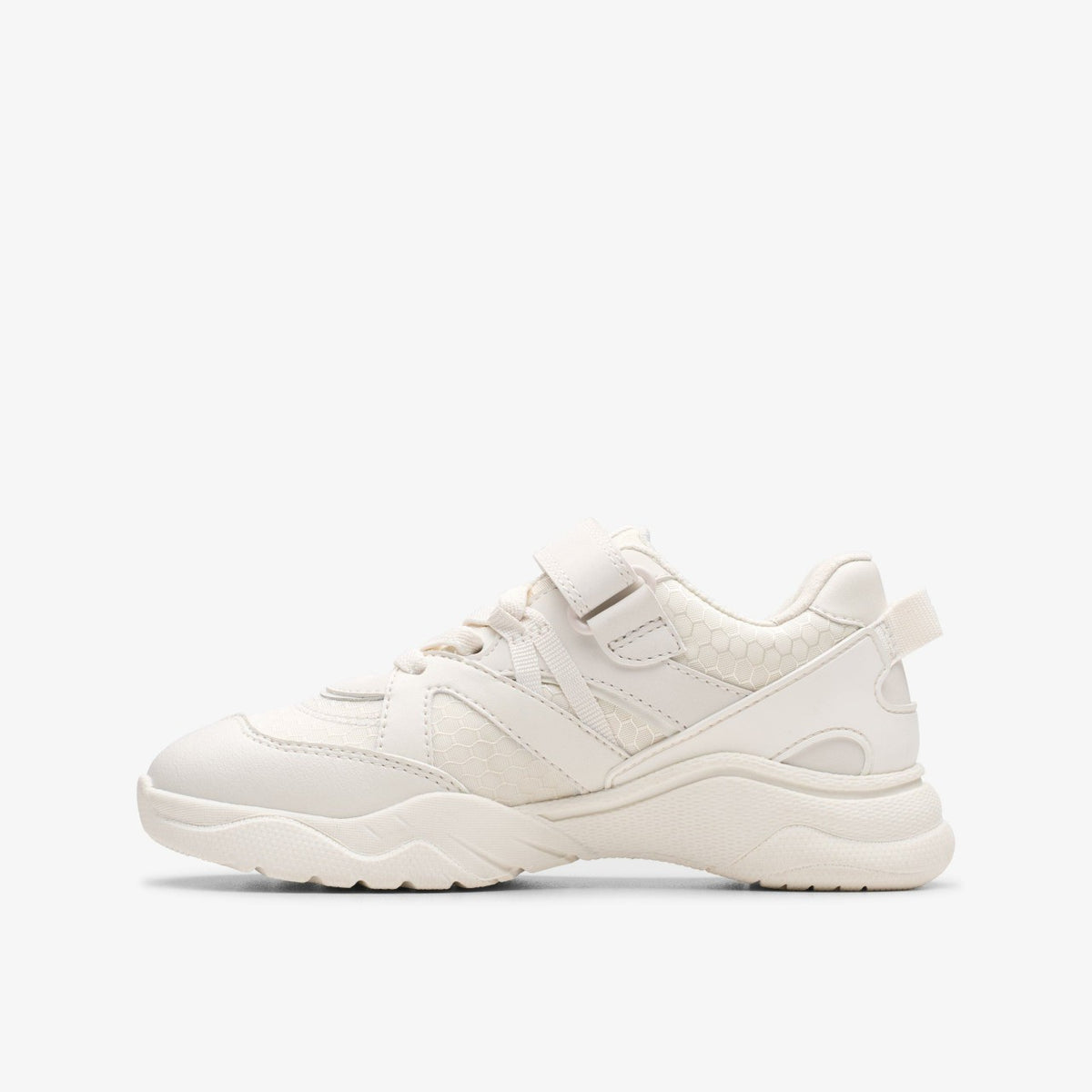 Clarks Kids Feather Pace Kid White