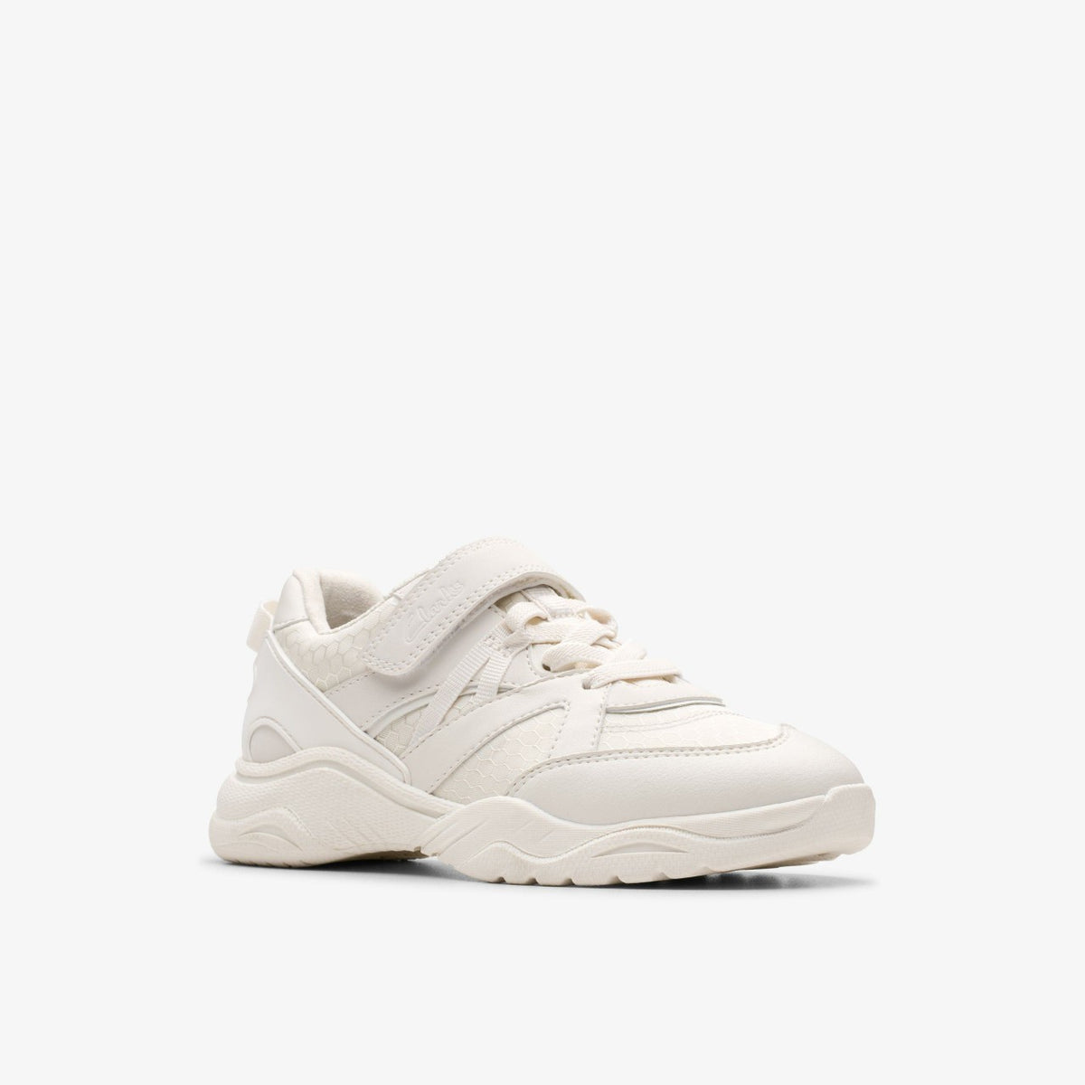 Clarks Kids Feather Pace Kid White