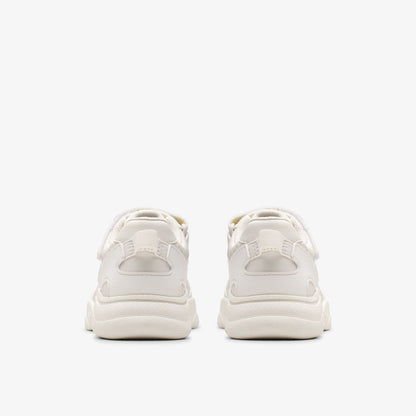 Clarks Kids Feather Pace Kid White