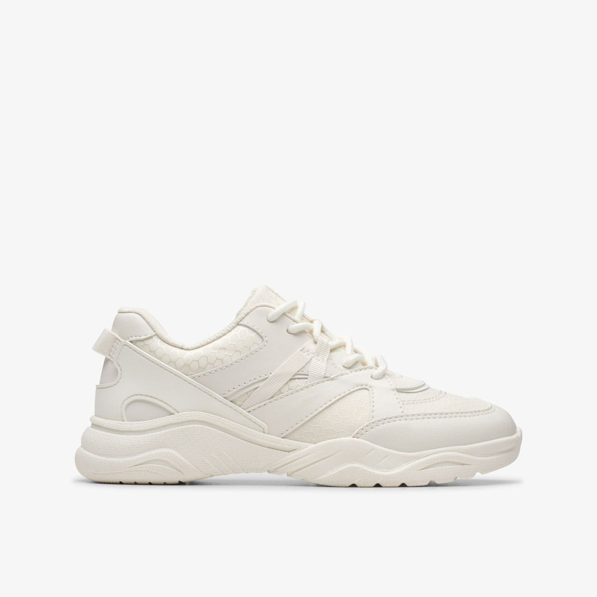 Clarks Kids Feather Pace Older White