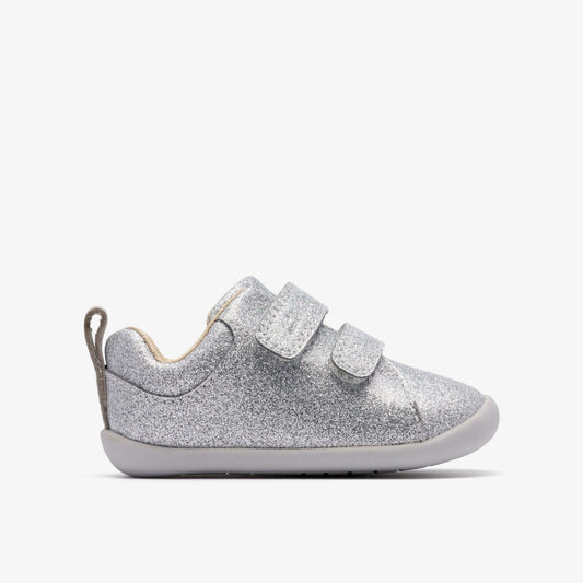 Clarks Kids Roamer Craft Toddler Silver Patent