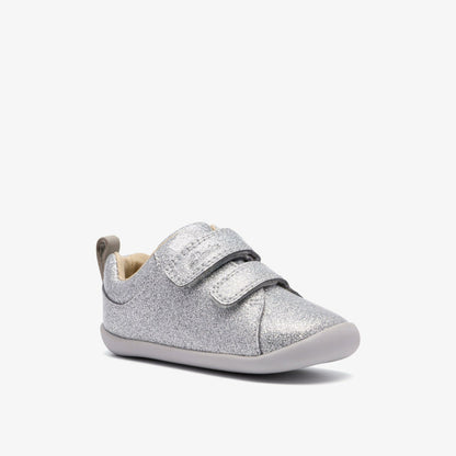 Clarks Kids Roamer Craft Toddler Silver Patent