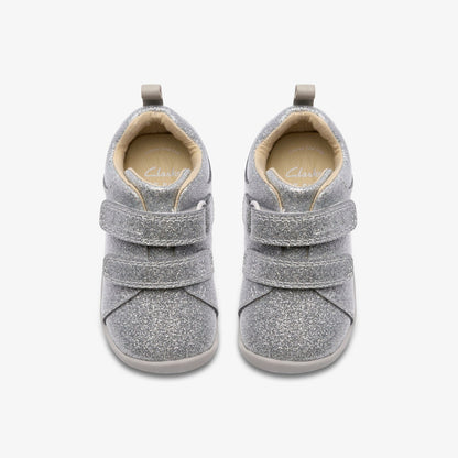 Clarks Kids Roamer Craft Toddler Silver Patent