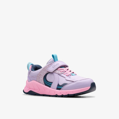 Clarks Kids Selva Hero Kid Lilac Combination