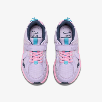 Clarks Kids Selva Hero Kid Lilac Combination
