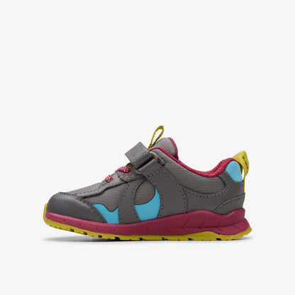 Clarks Kids Selva Hero Toddler Dark Grey Combination