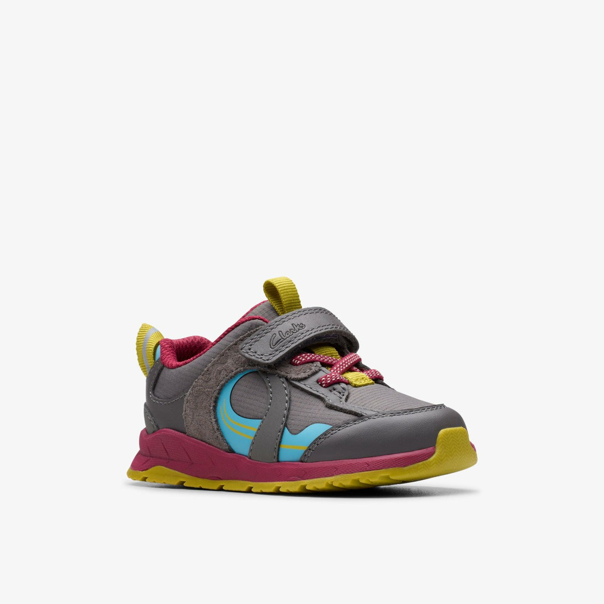 Clarks Kids Selva Hero Toddler Dark Grey Combination