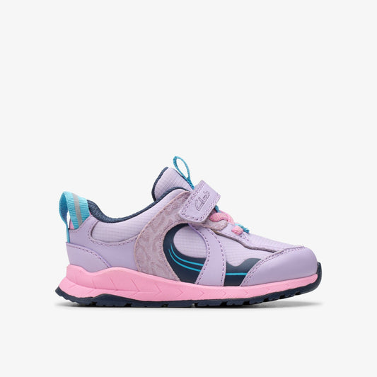 Clarks Kids Selva Hero Toddler Lilac Combination