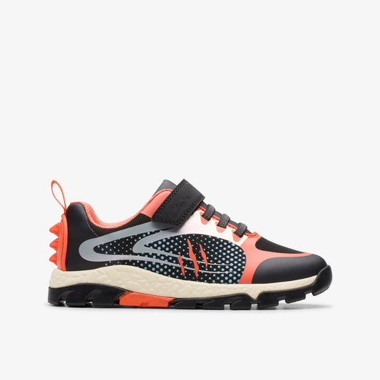 Clarks Kids Steggy 2 Fly Kid Black/Orange