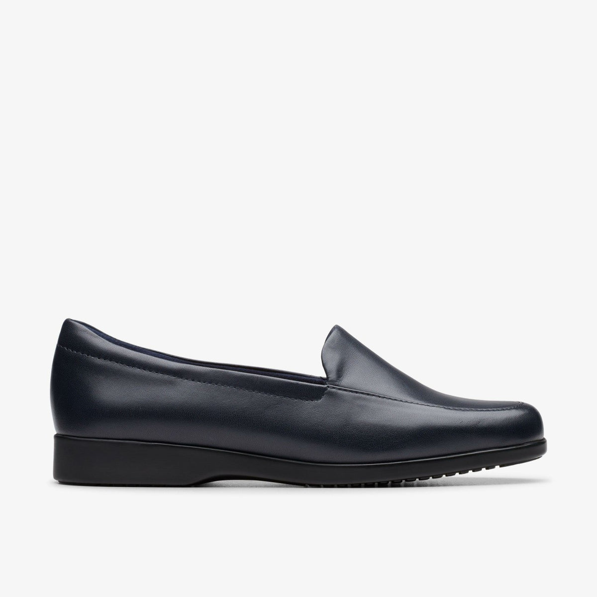 Clarks Women Georgia Loafer Navy Leather