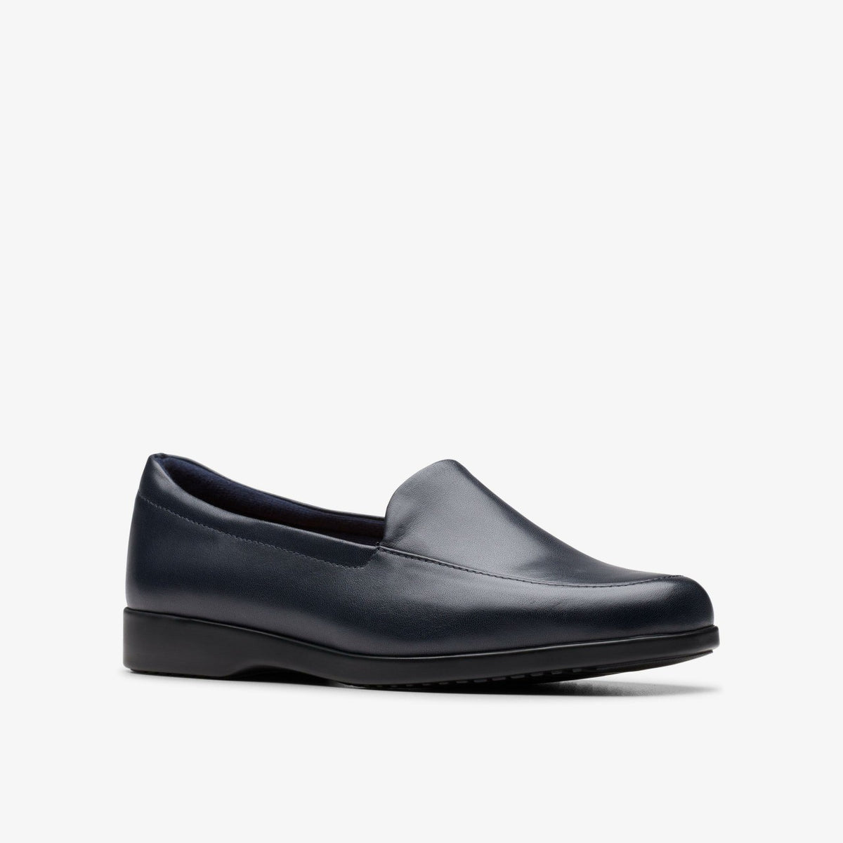 Clarks Women Georgia Loafer Navy Leather