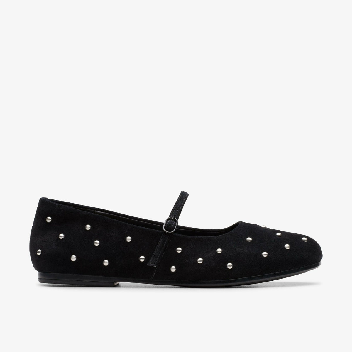 Clarks Women Livia Stud Black Suede