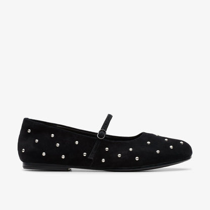 Clarks Women Livia Stud Black Suede