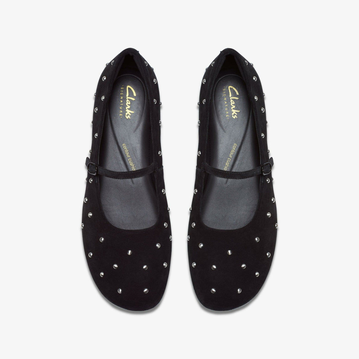 Clarks Women Livia Stud Black Suede