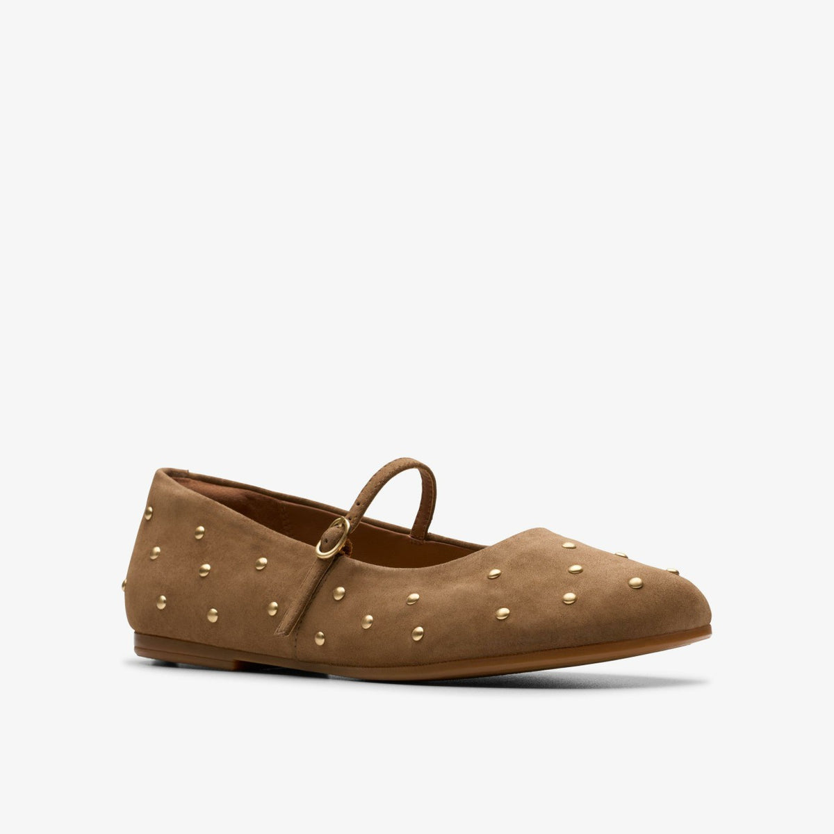 Clarks Women Livia Stud Walnut Suede