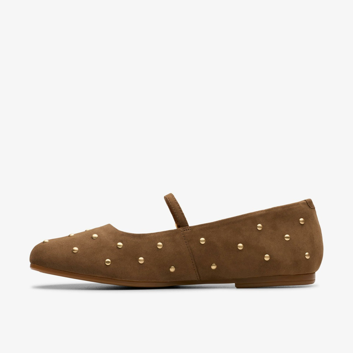 Clarks Women Livia Stud Walnut Suede