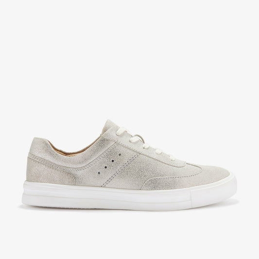 Clarks Women Makea Court Metallic Leather