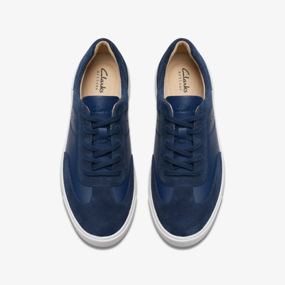 Clarks Women Makea Court Navy Leather