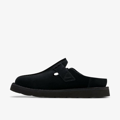 Clarks Women Solsbury Mule Black Suede