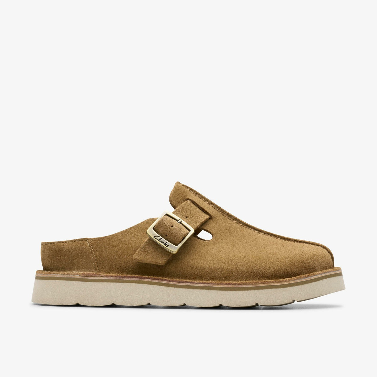 Clarks Women Solsbury Mule Dark Sand Suede