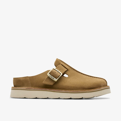 Clarks Women Solsbury Mule Dark Sand Suede