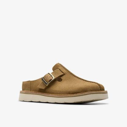 Clarks Women Solsbury Mule Dark Sand Suede