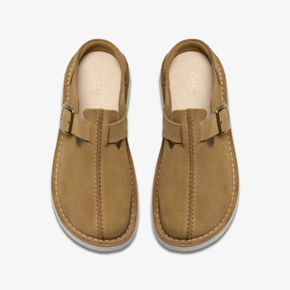 Clarks Women Solsbury Mule Dark Sand Suede