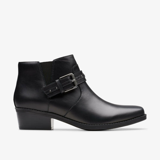 Clarks Women Danyelle Wish Black Leather