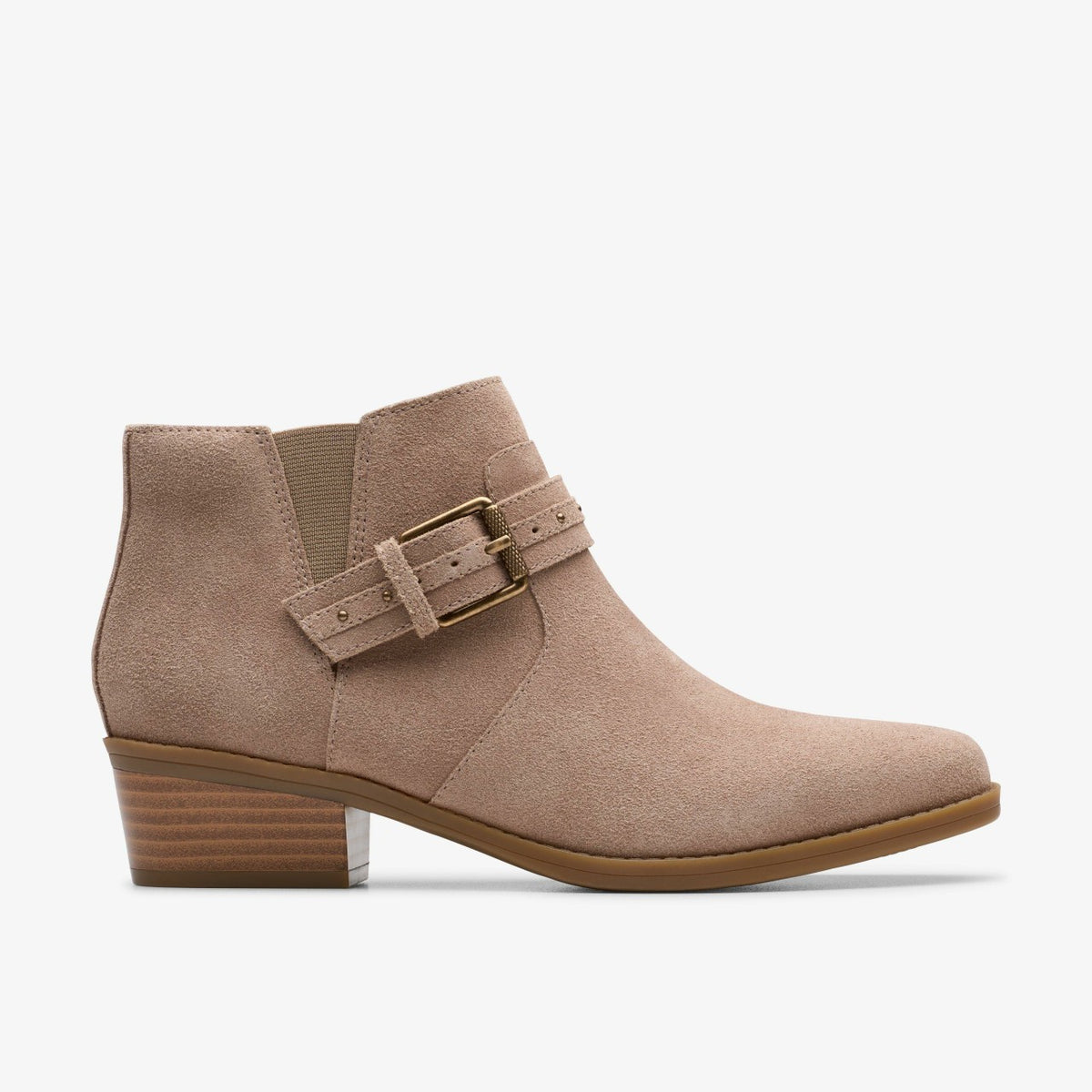 Clarks Women Danyelle Wish Light Taupe Suede