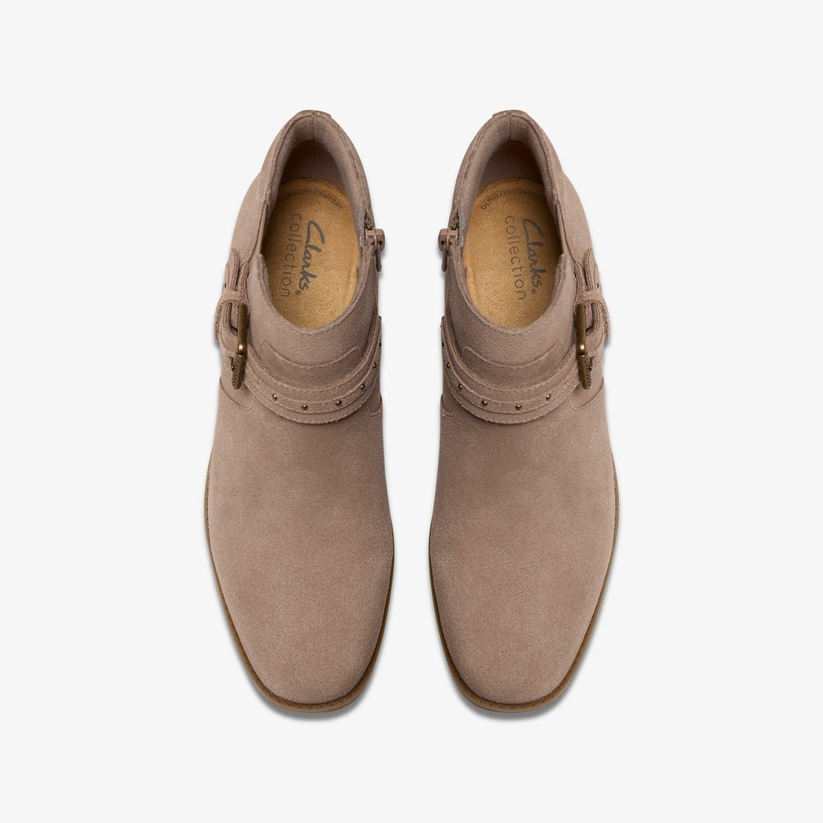 Clarks Women Danyelle Wish Light Taupe Suede