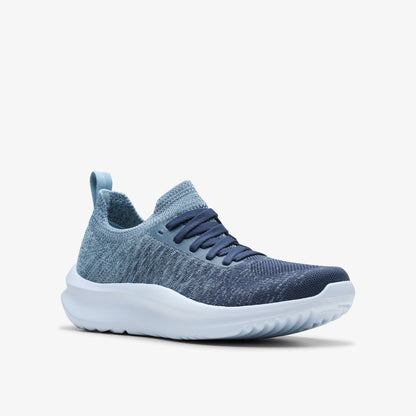 Clarks Women Solevana Lace Light Blue Combination