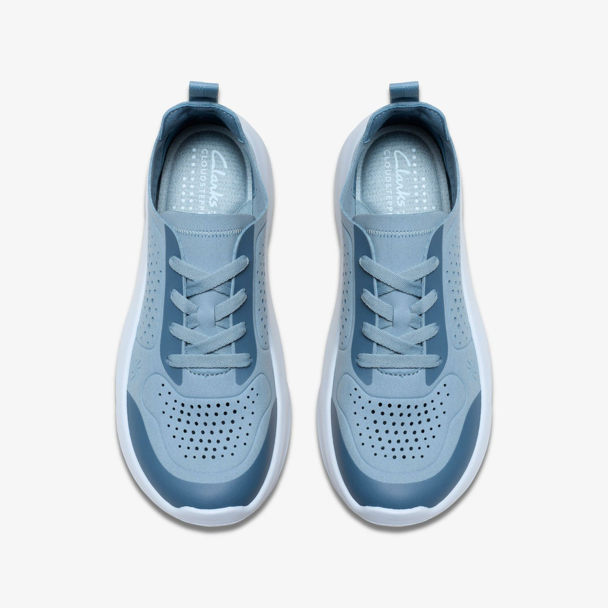 Clarks Women Solevana Tie Light Blue