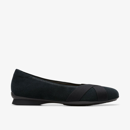 Clarks Women Jazmynn Gem Black Suede