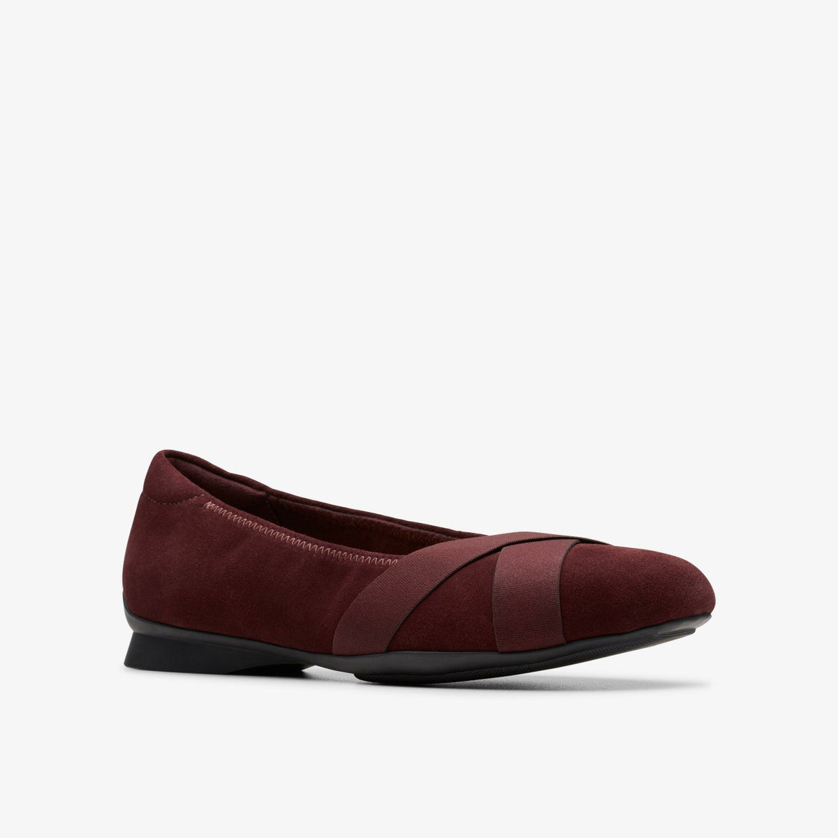 Clarks Women Jazmynn Gem Merlot Suede
