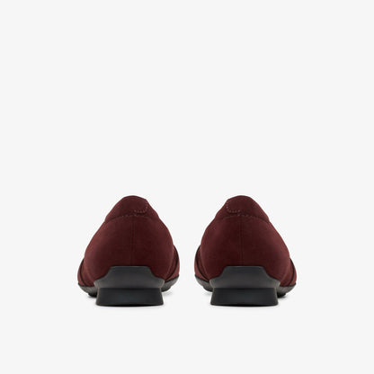 Clarks Women Jazmynn Gem Merlot Suede