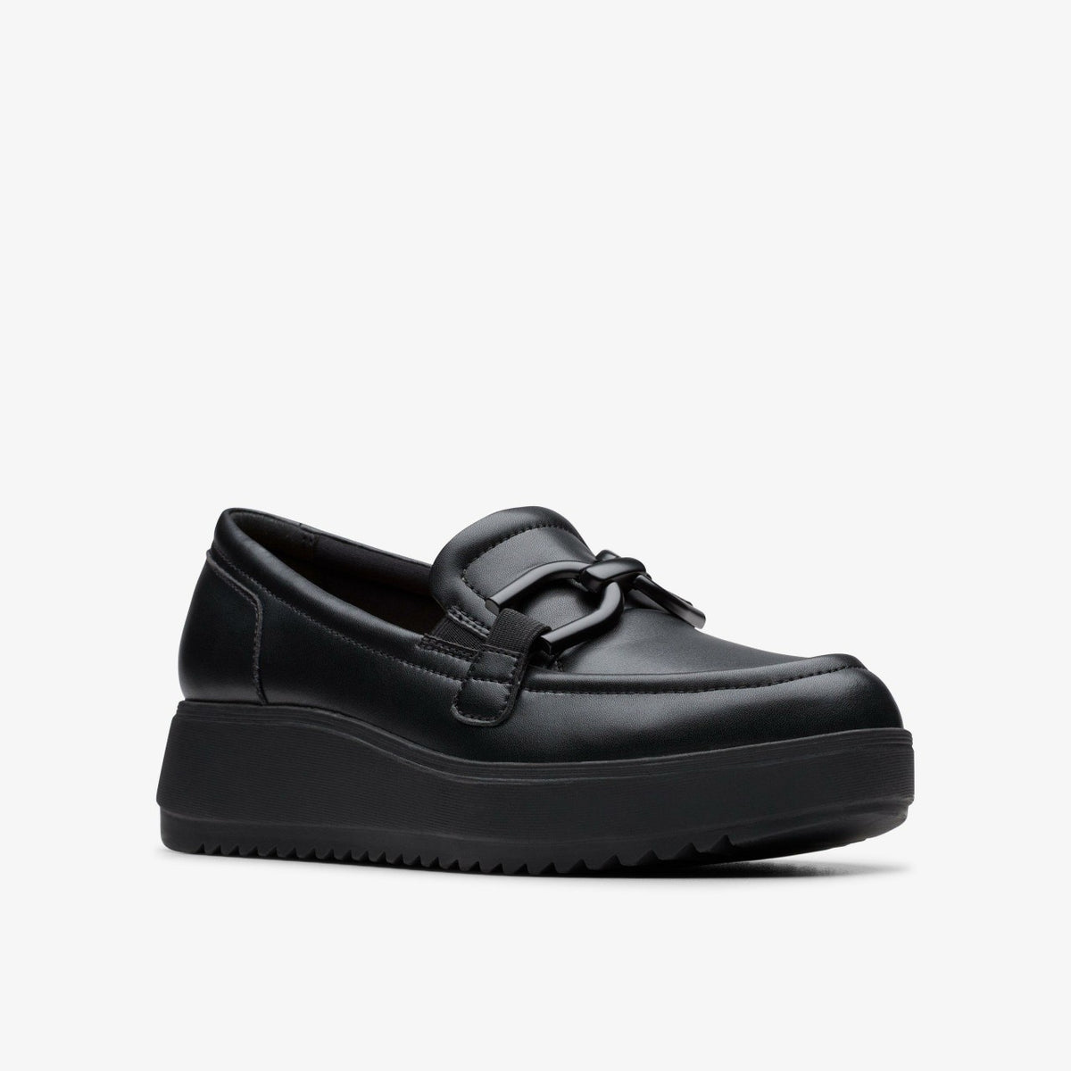 Clarks Women Zylah Top Black Leather