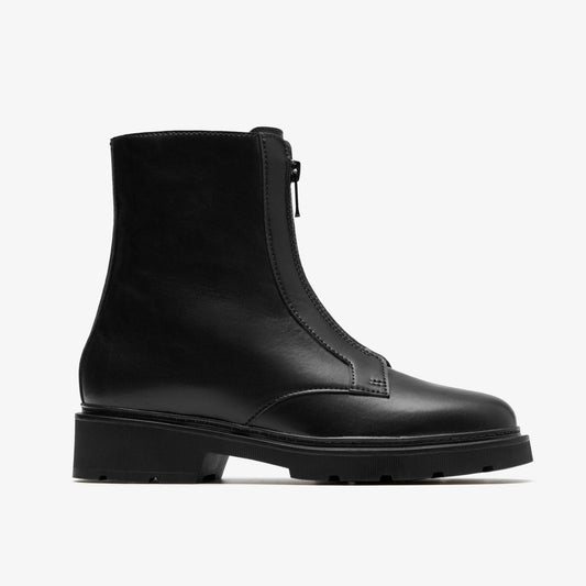 Clarks Women Lauryl Zip Black Leather