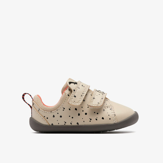 Clarks Kids Roamer Wish Toddler Off White Print