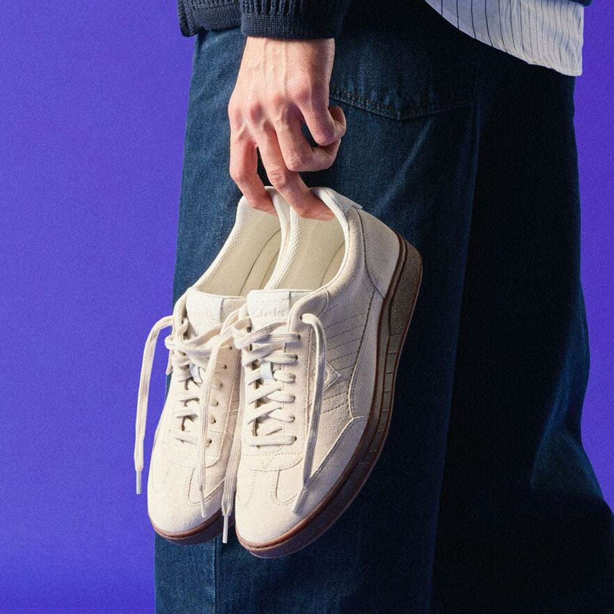 Clarks Men Craft Rally Ace Off White Suede