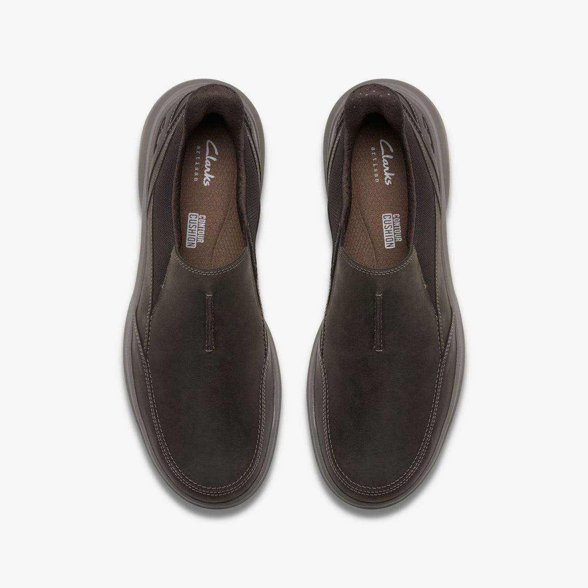 Clarks Men Mullan Step Dark Brown Leather