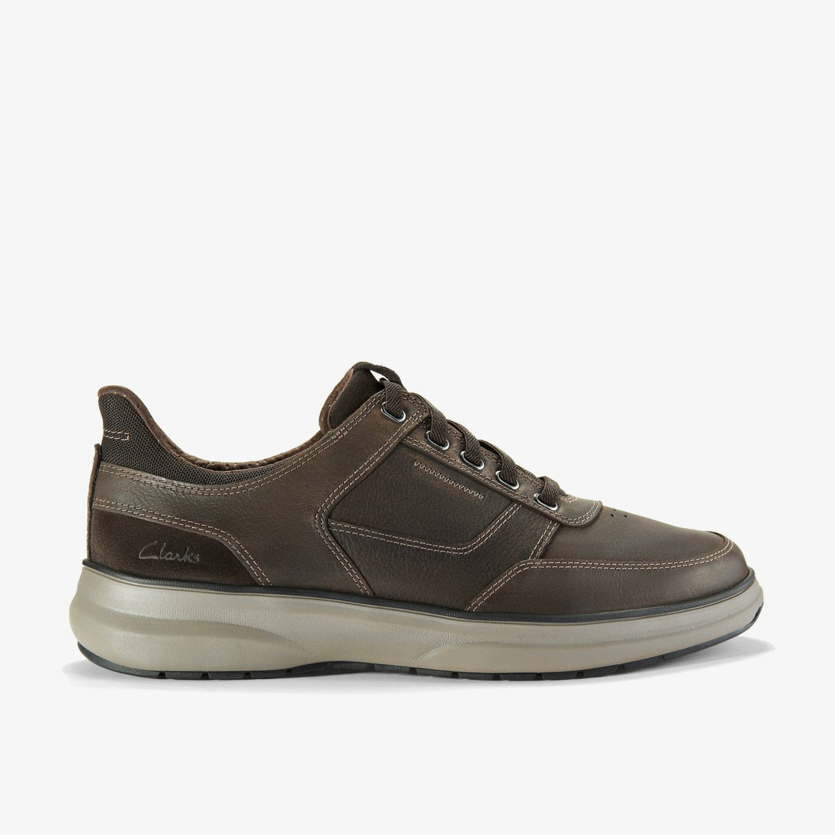 Clarks Men Mullan Easy Dark Brown Leather