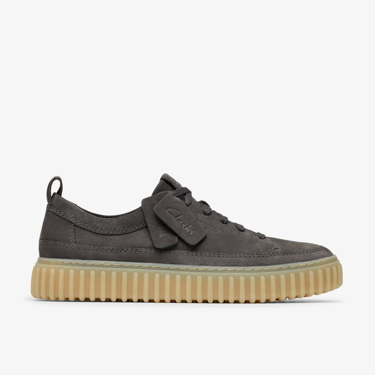Clarks Men Torhill Lace Dark Grey Nubuck